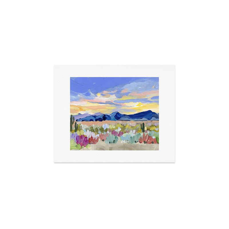 Purple Desert Sunset Art Print Gallery Image 1