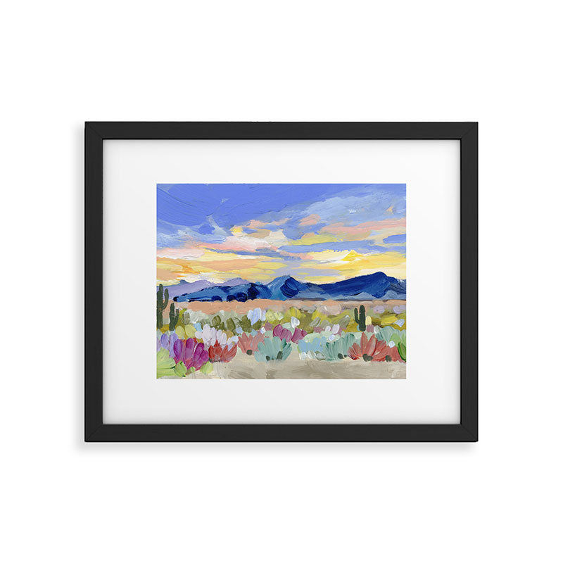 Purple Desert Sunset Framed Art Print Gallery Image 5