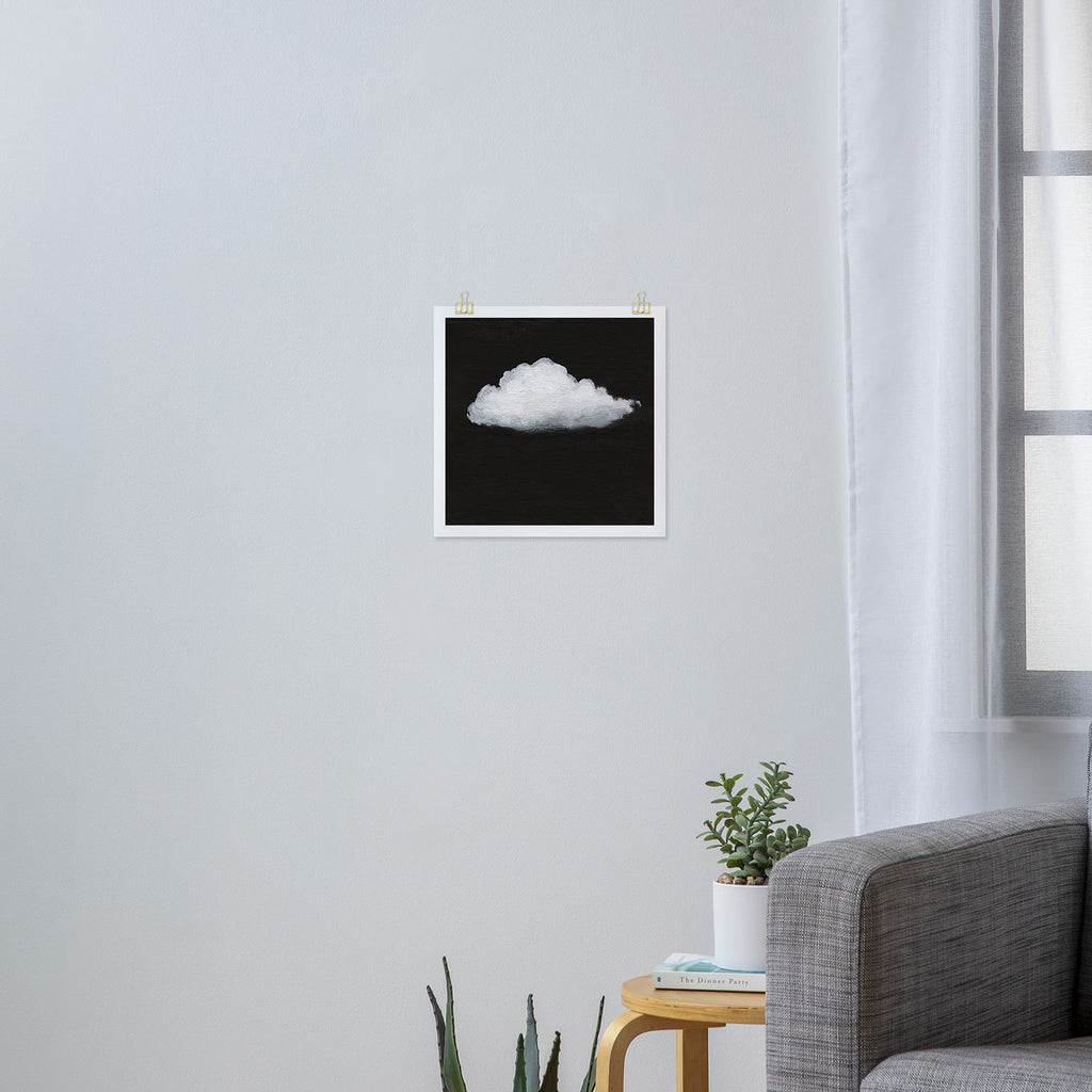 White Cloud on Black Sky Art Print Gallery Image 3