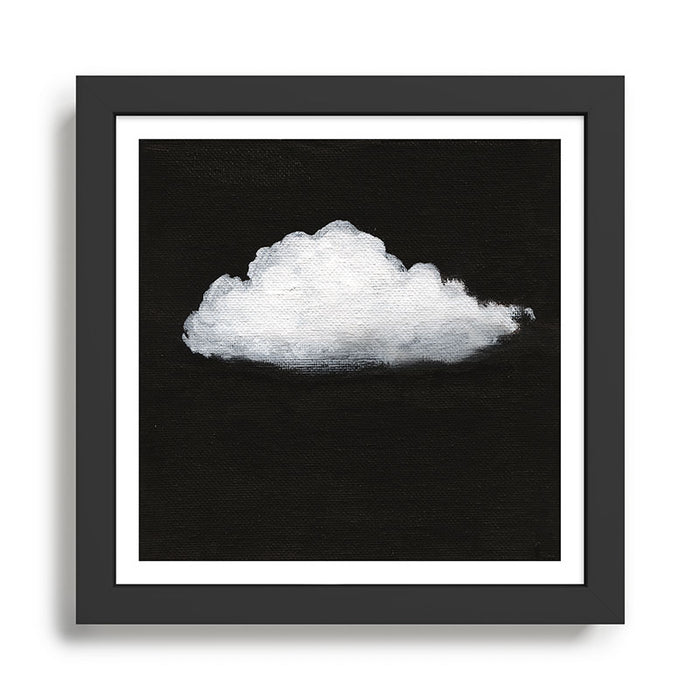 White Cloud on Black Sky Framed Art Print Gallery Image 1
