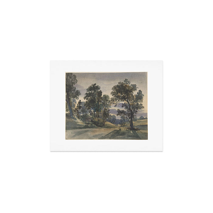 A Parkland View at Dusk Art Print Gallery Image 1