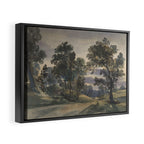 A Parkland View at Dusk Framed Canvas Print Gallery Image 6