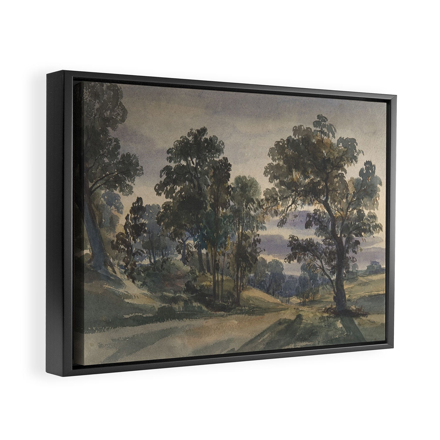 A Parkland View at Dusk Framed Canvas Print Gallery Image 6