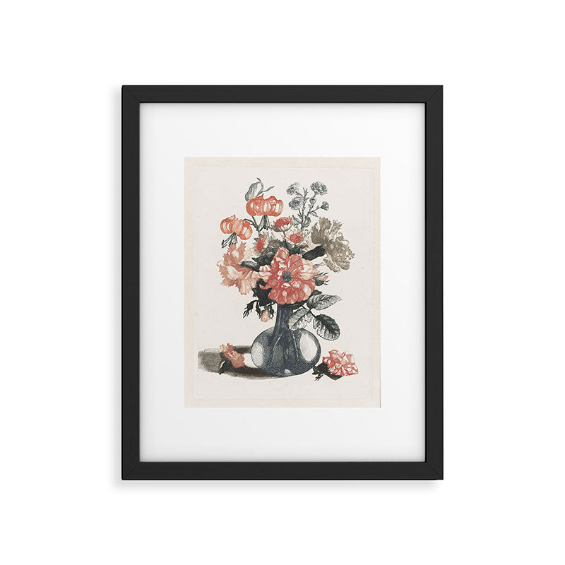 Five Prints of Flowers in Glass Vases, anonymous, after Jean Baptiste Monnoyer  1688   1698 Framed Art Print