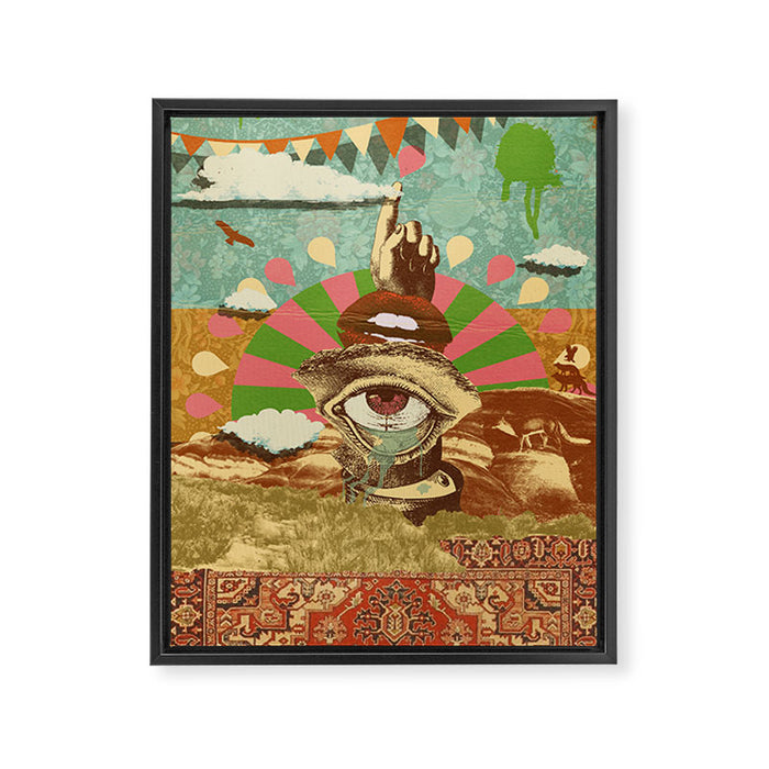 AFTERNOON PSYCHEDELIA Framed Canvas Print Gallery Image 1