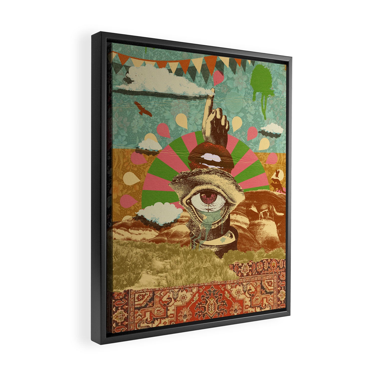 AFTERNOON PSYCHEDELIA Framed Canvas Print Gallery Image 2