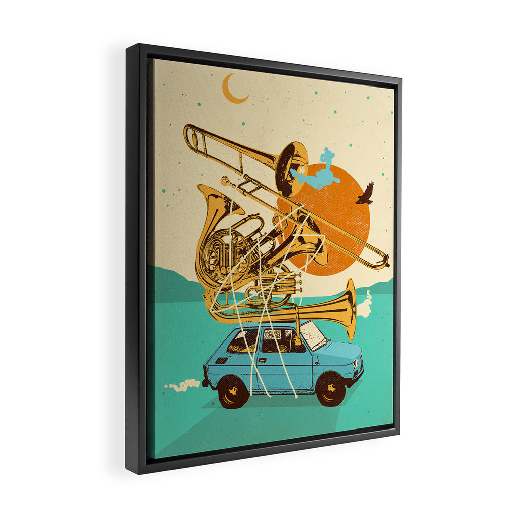 JAZZ JOURNEY Framed Canvas Print Gallery Image 2