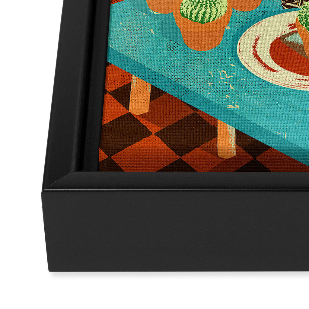 LA MESA DE CACTUS Framed Canvas Print Gallery Image 3