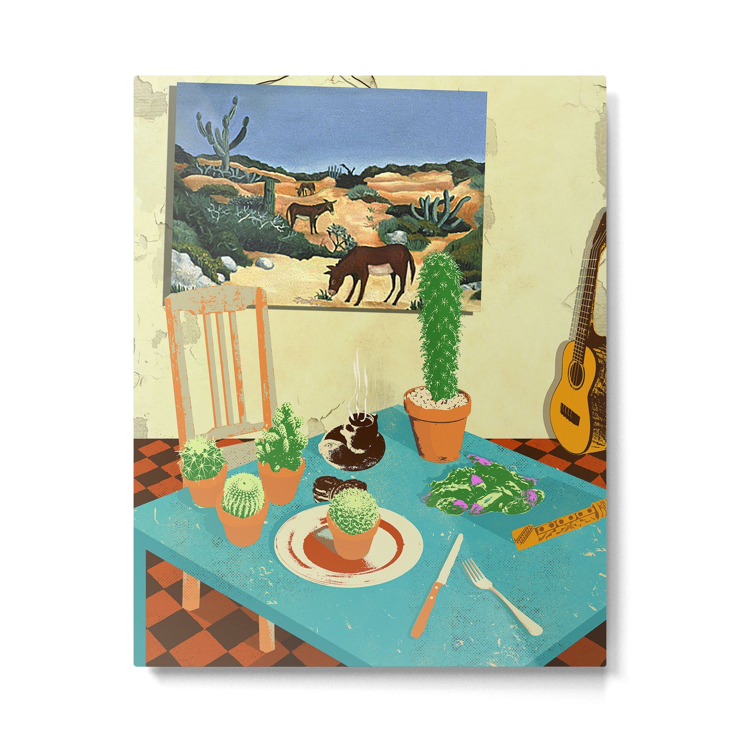 LA MESA DE CACTUS Metal Print Gallery Image 6