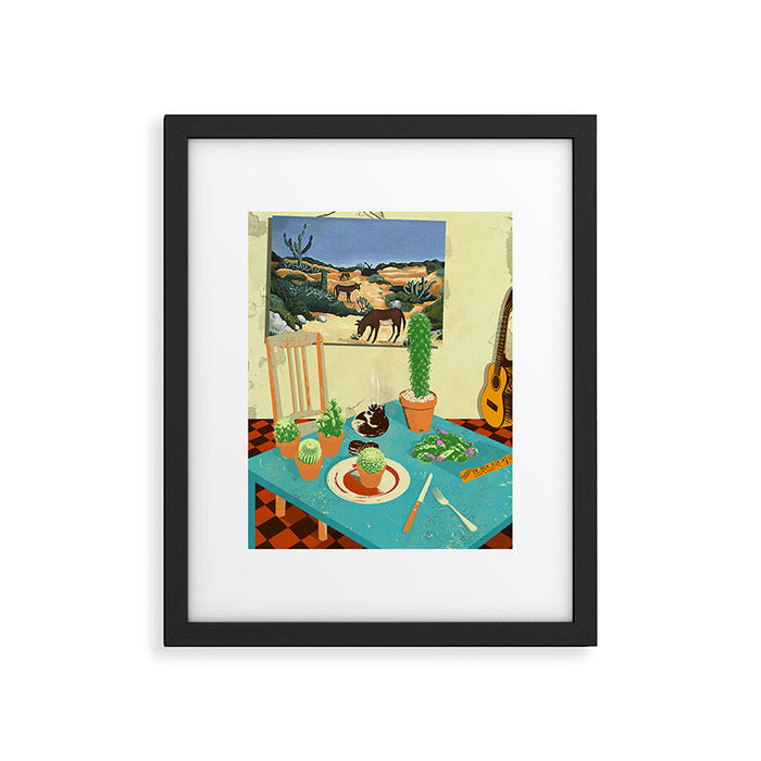 LA MESA DE CACTUS Framed Art Print Gallery Image 1