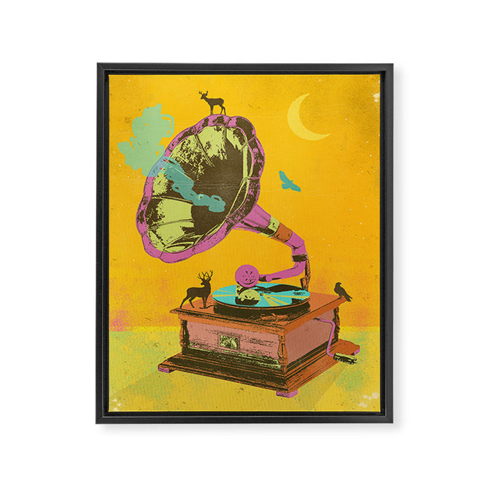 NATURE GRAMOPHONE Framed Canvas Print Gallery Image 1