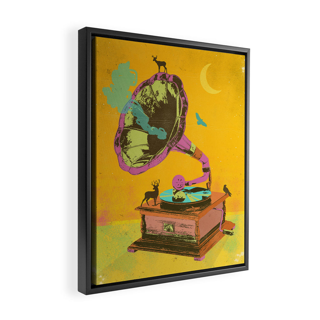 NATURE GRAMOPHONE Framed Canvas Print Gallery Image 2