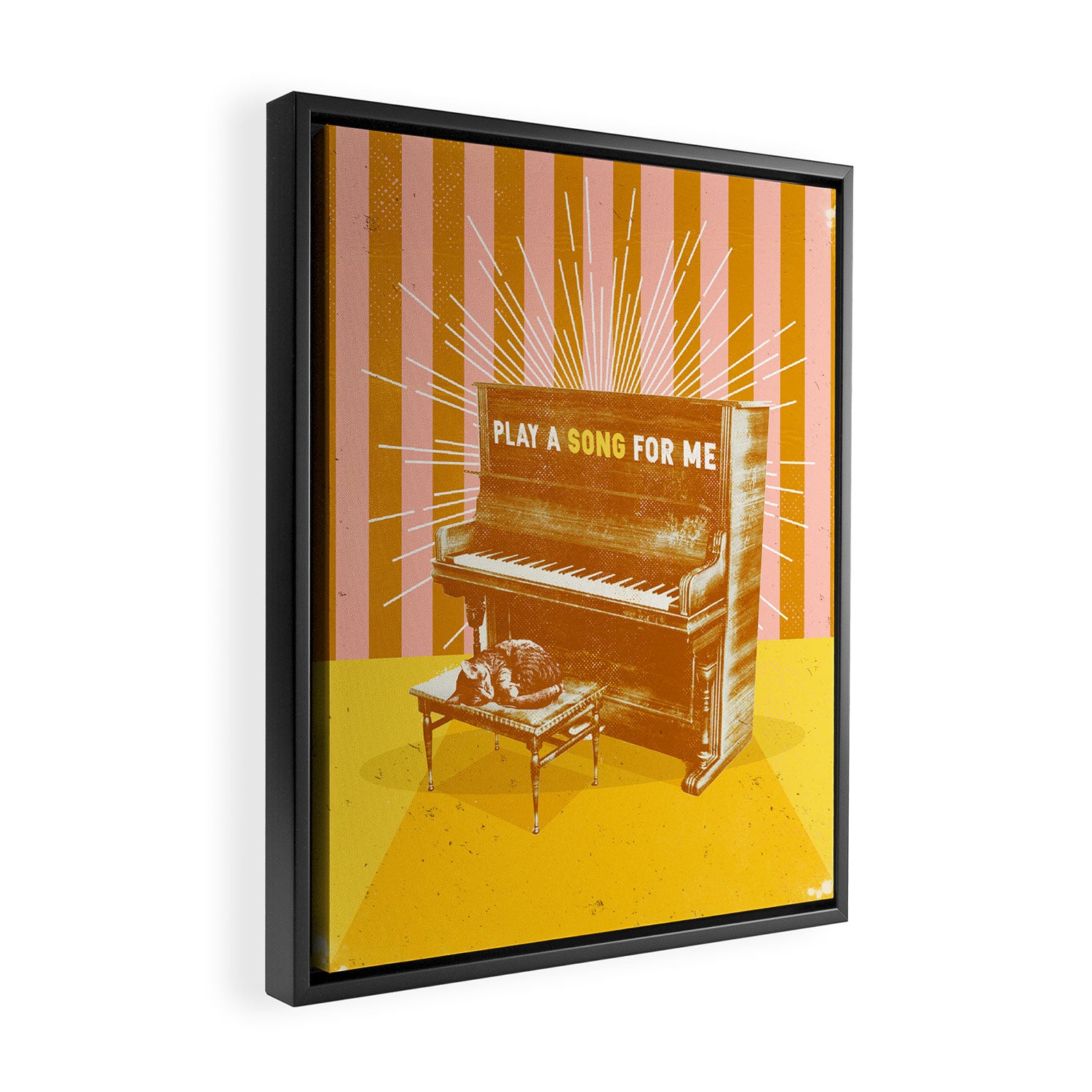 PLAY A SONG FOR ME Framed Canvas Print Gallery Image 2