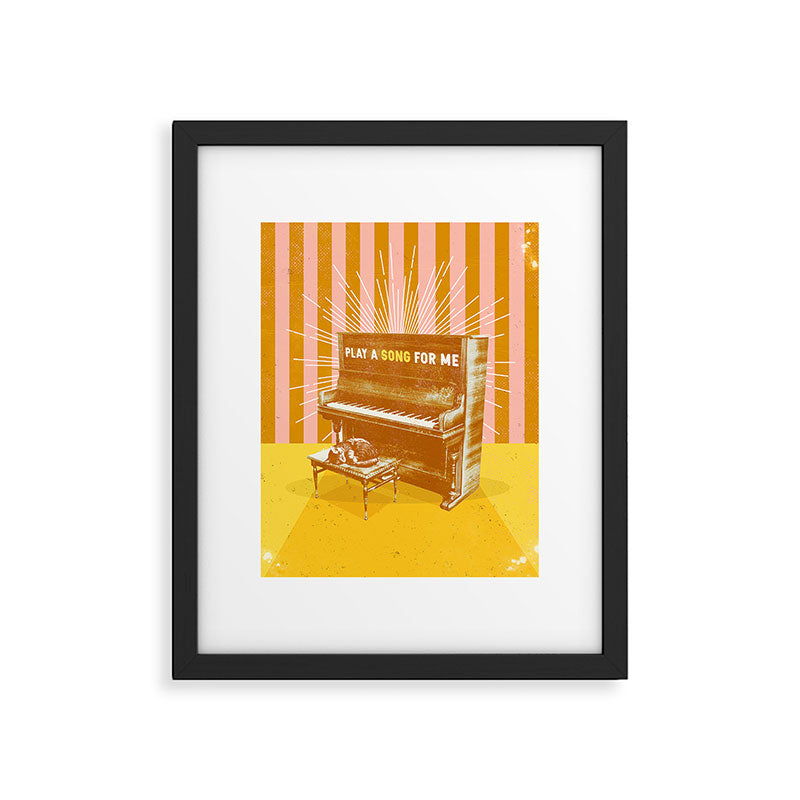 PLAY A SONG FOR ME Framed Art Print