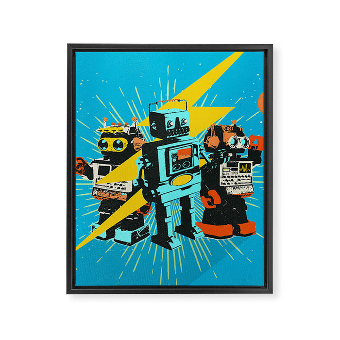 ROBOT WORLD Framed Canvas Print Gallery Image 1