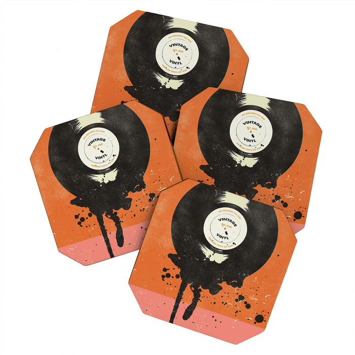 VINTAGE VINYL DRIP Coaster Gallery Image 1