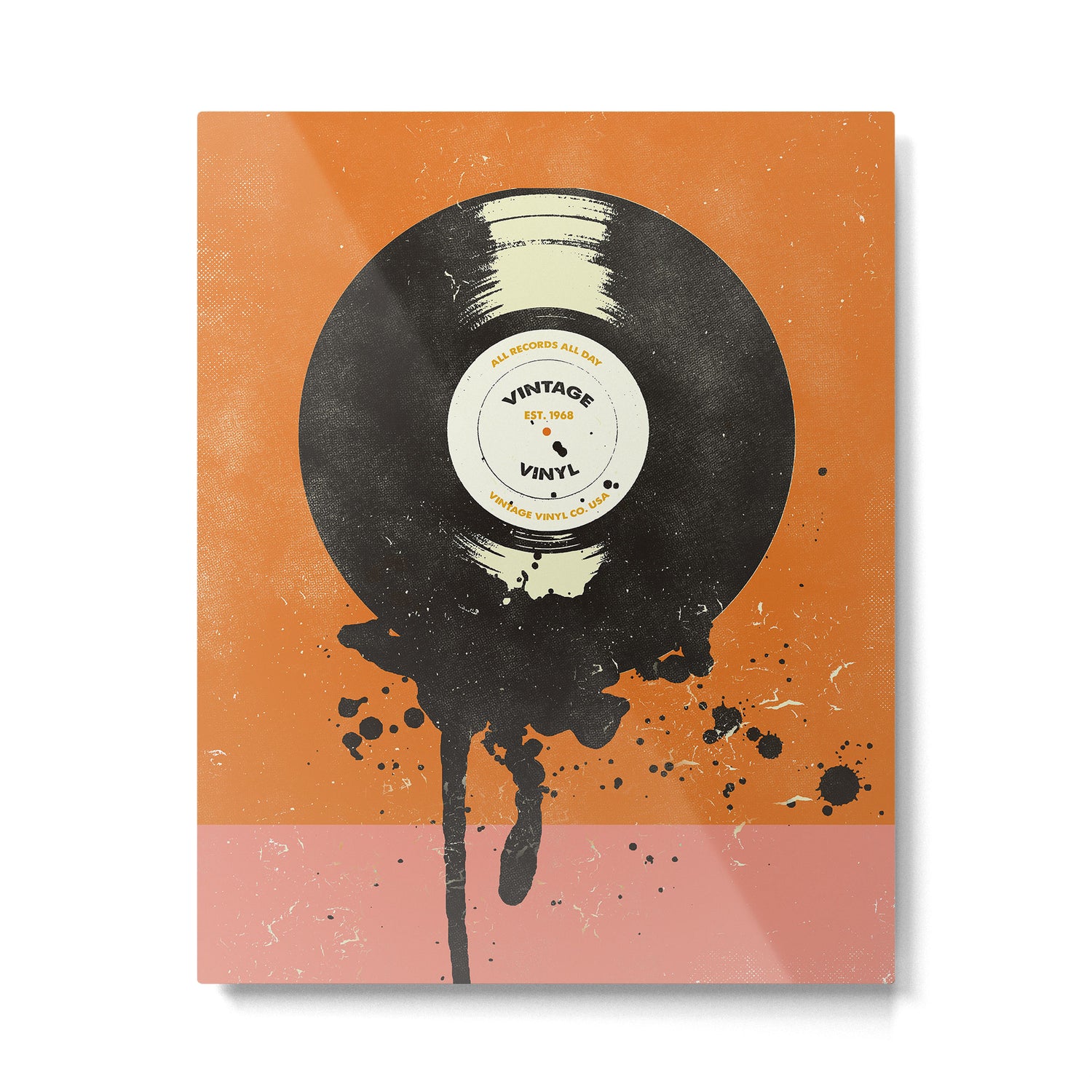 VINTAGE VINYL DRIP Metal Print Gallery Image 6