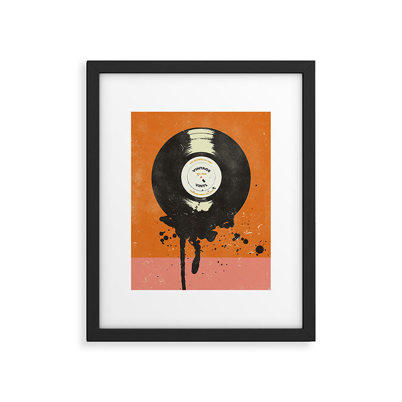 VINTAGE VINYL DRIP Framed Art Print Gallery Image 4