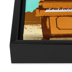 WESTERN PIANO Framed Canvas Print Gallery Image 3