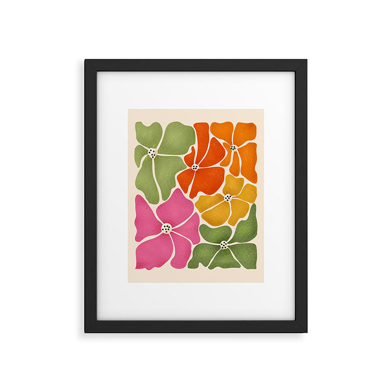 70's Florals Framed Art Print Gallery Image 6
