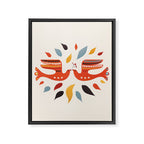 A Pair Of Festive Birds Framed Canvas Print Gallery Image 8