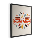 A Pair Of Festive Birds Framed Canvas Print Gallery Image 2