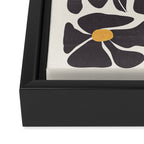 Abstract Black Florals Framed Canvas Print Gallery Image 3
