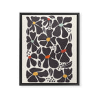 Abstract Black Florals Framed Canvas Print Gallery Image 8