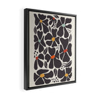 Abstract Black Florals Framed Canvas Print Gallery Image 2