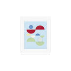 Abstract Geometric Half-Circles with Hand-Drawn Details Art Print Gallery Image 1