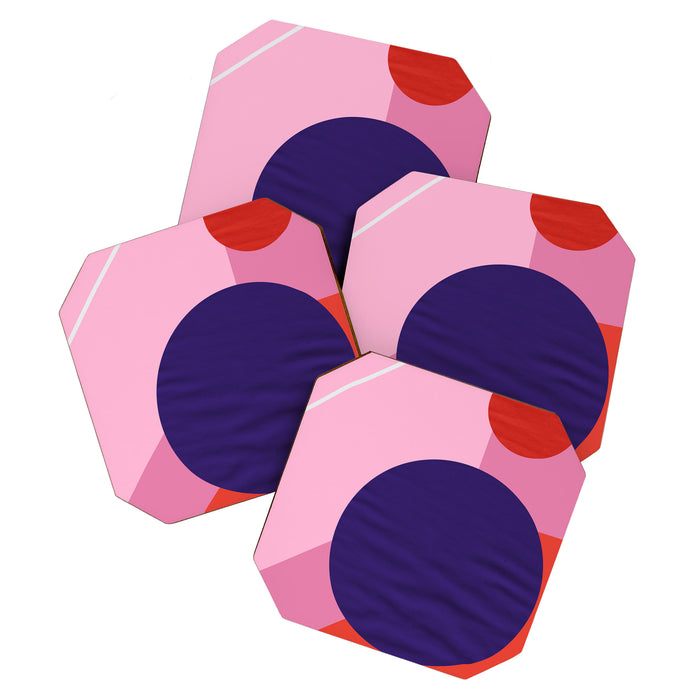 Abstract geometry with circles Coaster Gallery Image 1