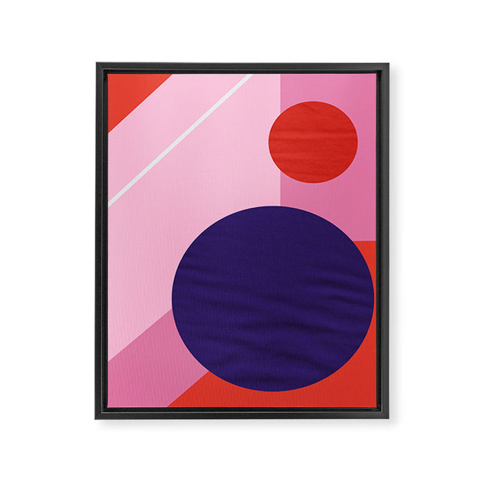 Abstract geometry with circles Framed Canvas Print Gallery Image 1