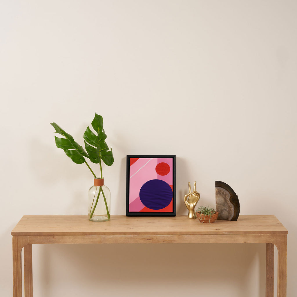 Abstract geometry with circles Framed Canvas Print Gallery Image 4