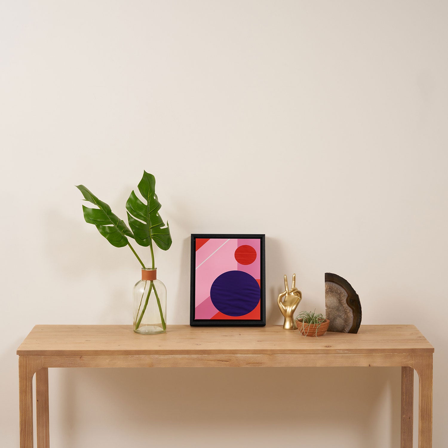 Abstract geometry with circles Framed Canvas Print Gallery Image 4