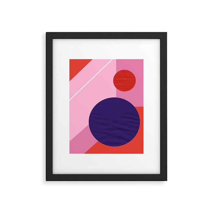 Abstract geometry with circles Framed Art Print Gallery Image 1
