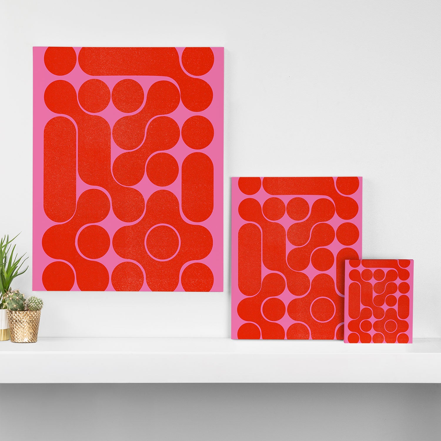 Abstract mid-century shapes no 6 Canvas Print Gallery Image 3