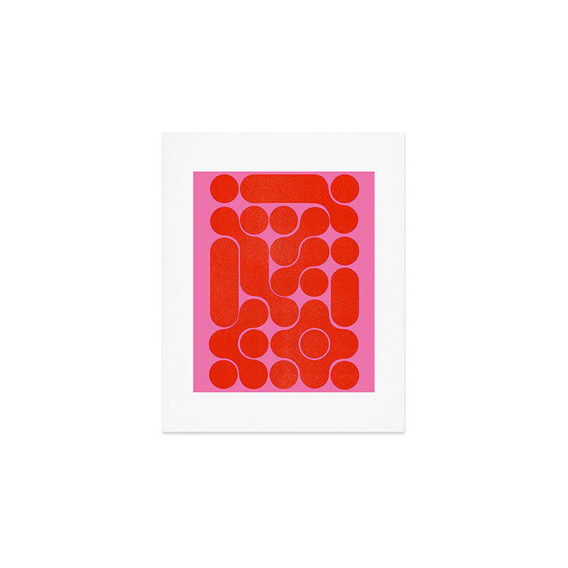 Abstract mid-century shapes no 6 Art Print Gallery Image 1