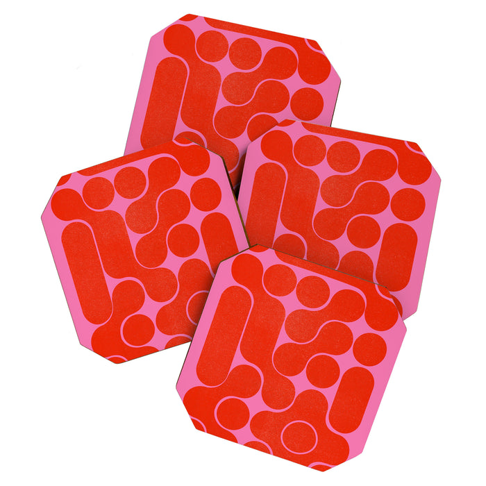 Abstract mid-century shapes no 6 Coaster Gallery Image 1