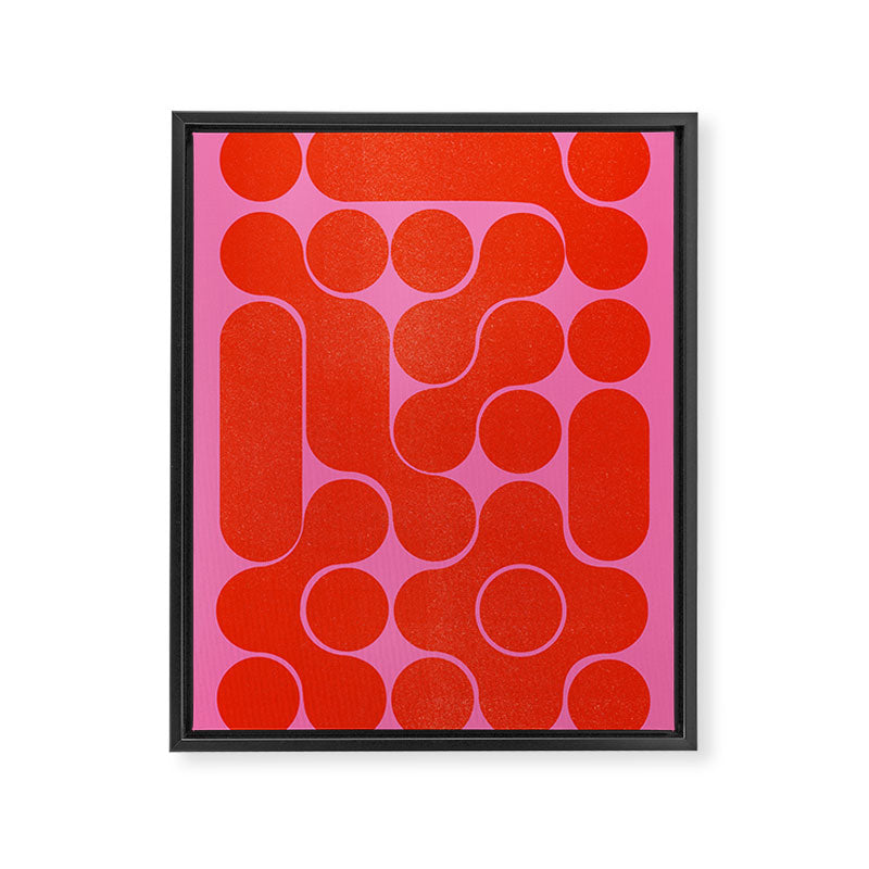 Abstract mid-century shapes no 6 Framed Canvas Print Gallery Image 8