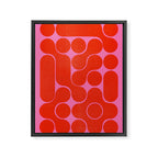 Abstract mid-century shapes no 6 Framed Canvas Print Gallery Image 8