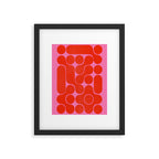 Abstract mid-century shapes no 6 Framed Art Print Gallery Image 4