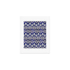 Art Deco Florals On Dark Blue Art Print Gallery Image 1