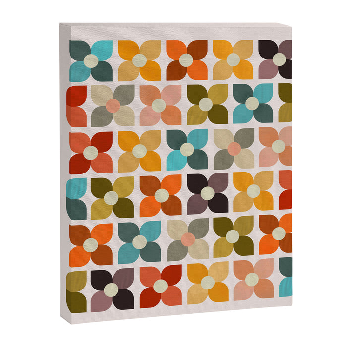 Bauhaus Geometric Flowers  Canvas Print Gallery Image 1