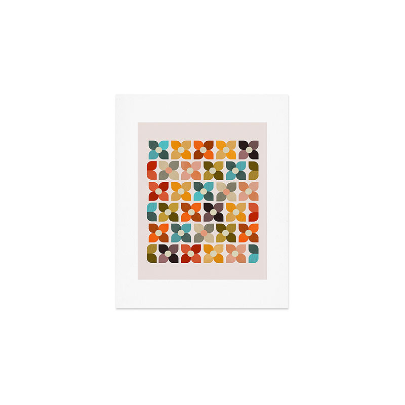 Bauhaus Geometric Flowers  Art Print Gallery Image 1
