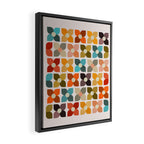 Bauhaus Geometric Flowers  Framed Canvas Print Gallery Image 2