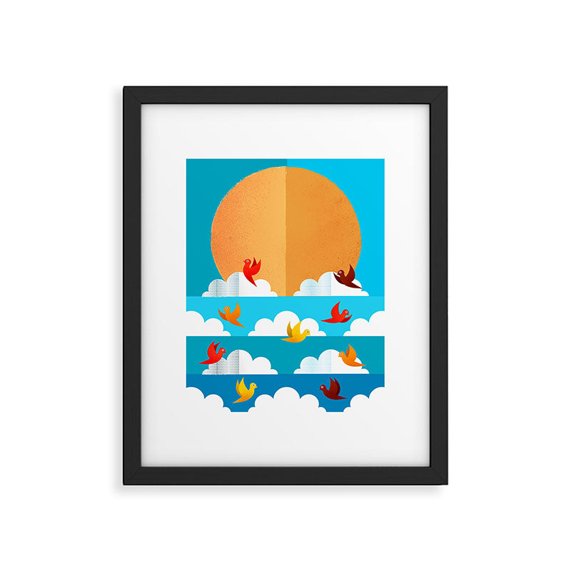 Birds Flying High In The Sky Framed Art Print Gallery Image 4
