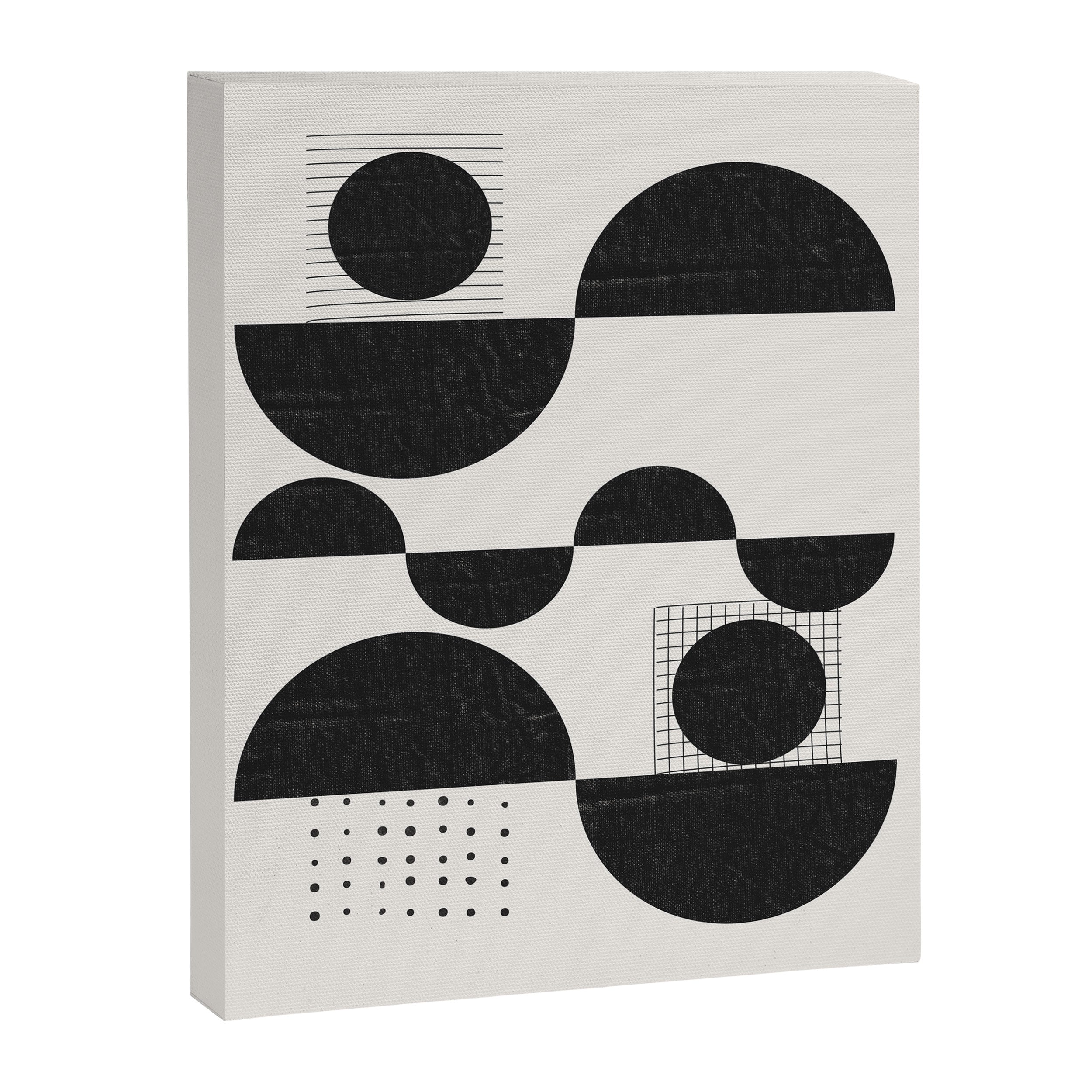 Black And White Bauhaus Abstract Canvas Print Gallery Image 8