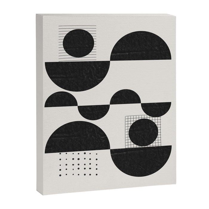 Black And White Bauhaus Abstract Canvas Print Gallery Image 1
