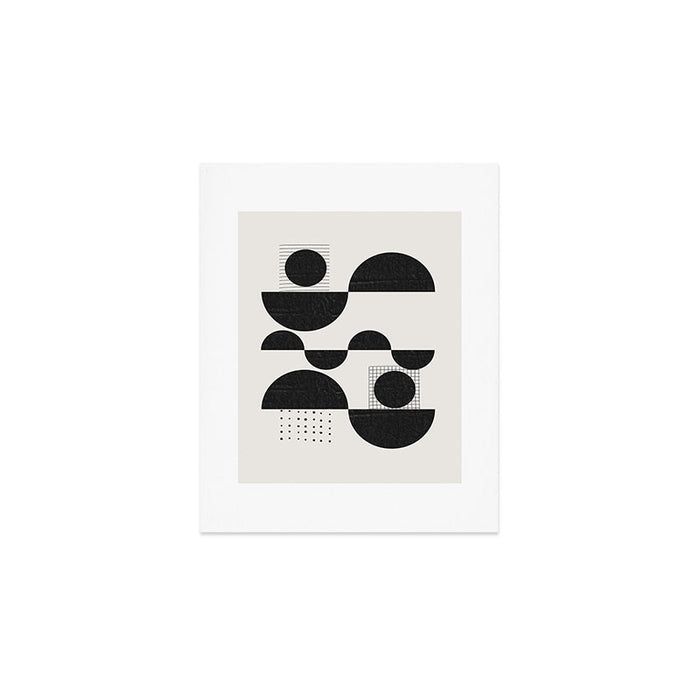 Black And White Bauhaus Abstract Art Print Gallery Image 1