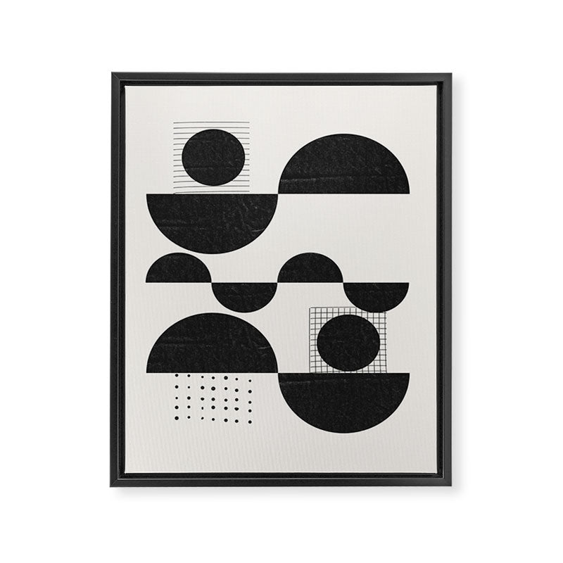 Black And White Bauhaus Abstract Framed Canvas Print Gallery Image 8
